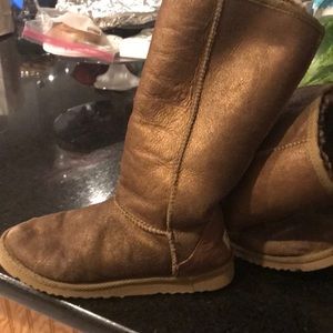 Copper colored Ugg high boots